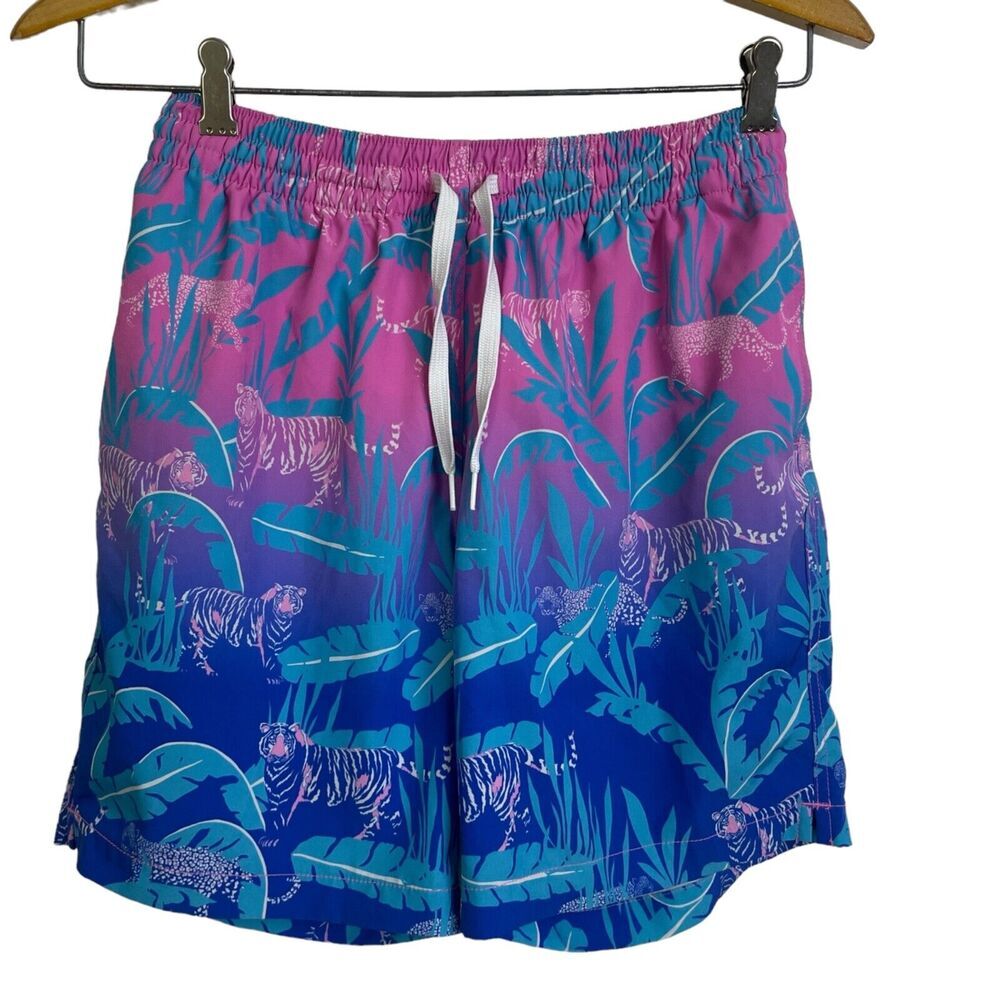 Chubbies The Hydrofoils 7" Classic Mens Swim Trunks Tiger Pink Small *No Liner